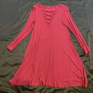 Longsleeve Ribbed Shift Dress
